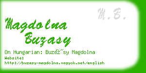 magdolna buzasy business card